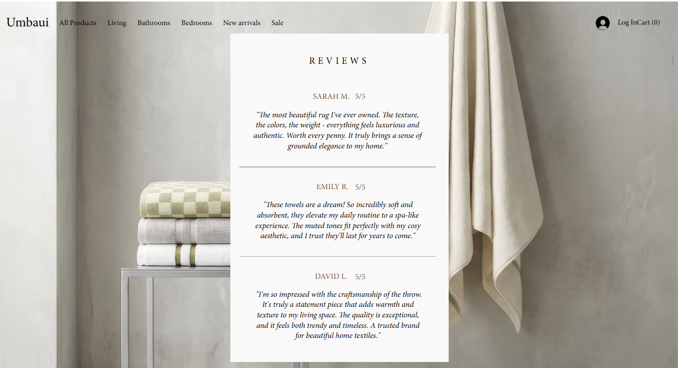 Umbaui Reviews Section